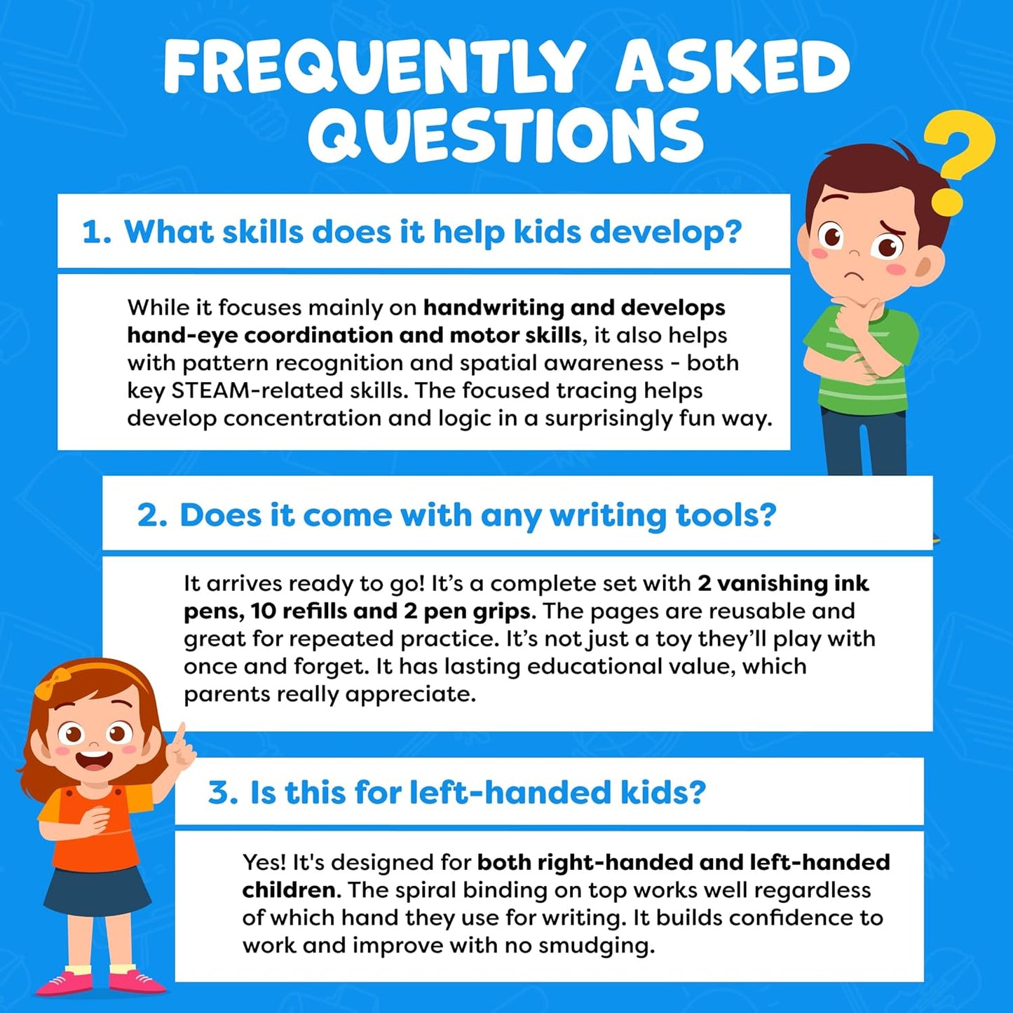 Magic Grooved Writing Practice for Kids Age 3-5 - Grooved Writing Books for Kids 3-5 - Handwriting Practice for Kids 5-7 - Tracing Books, Toys for 4 Year Old - Preschool Learning Activities