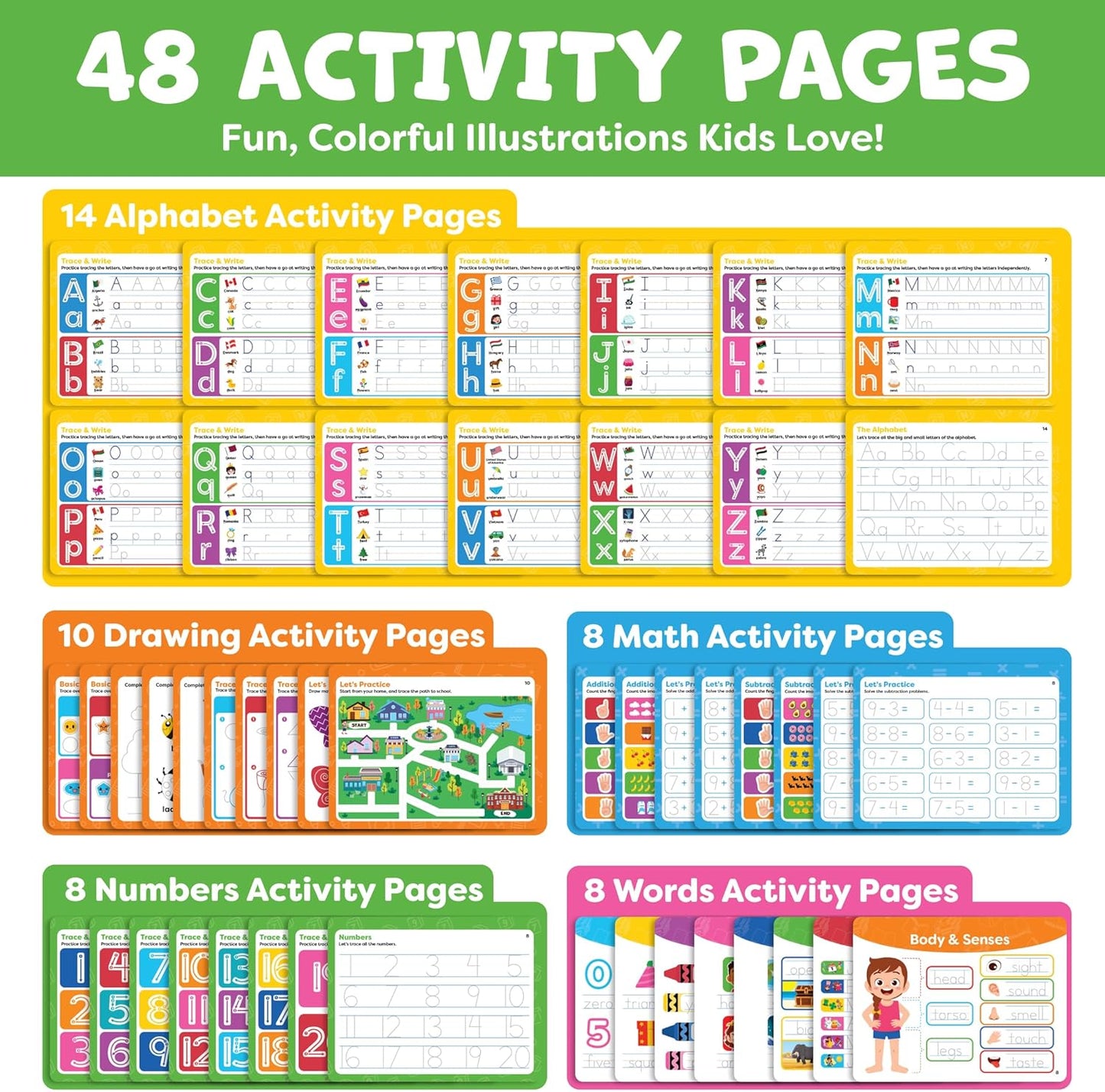 Magic Grooved Writing Practice for Kids Age 3-5 - Grooved Writing Books for Kids 3-5 - Handwriting Practice for Kids 5-7 - Tracing Books, Toys for 4 Year Old - Preschool Learning Activities