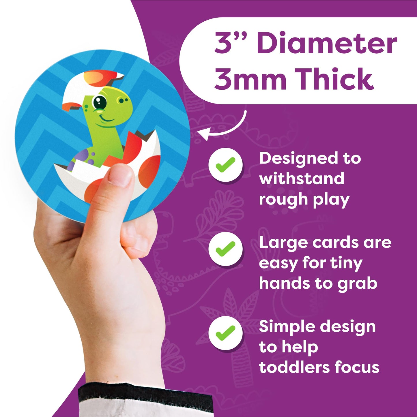 Momo & Nashi Dinosaur Toys for Kids 3-5 Matching Game - 32pc Dinosaur Games for Kids Memory Game - Kindergarten Preschool Educational Toys - Gifts for 3 Year Old Boys & Girls