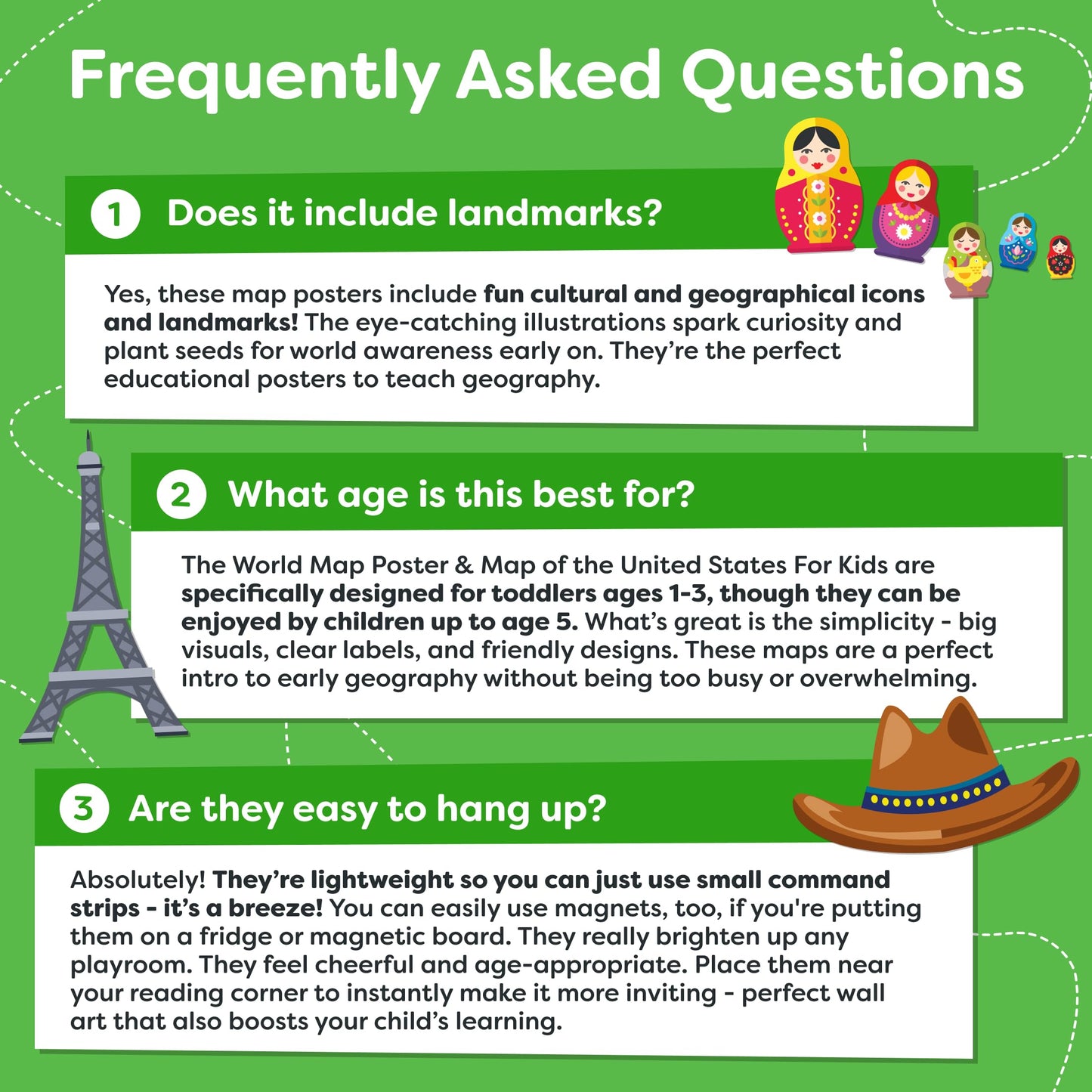 Momo & Nashi United States Map For Kids & World Maps For Kids 2pc Set - 24” x 16” Waterproof Classroom Posters - Childs World Map - Teacher Classroom Must Haves - Homeschool Teacher School Supplies